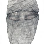Cachée derrière mon mutisme, 2020, encre, graphite, feutre sur papier