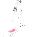 Envol, 2015, encre, feutre, aquarelle sur papier, 17’’ x 14’’
