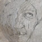 Blessures, encre, acrylique, gravure sur fibrociment, 2017