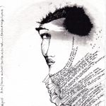 À toi (extrait des Fleurs du mal- C. Baudelaire; le voyage), 2015 encre sur papier coton