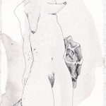 Sans titre (corps étranger),  2015 encre sur papier coton