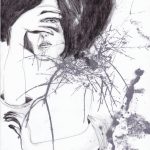 4. Illustration, 2015,  impression, encre, pastel et graphite sur papier, 8,5'' x 11'' Oeuvre originale disponible à la vente Reproductions numérotées disponibles