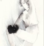 Délire, 2016, encre, stylo, aquarelle sur papier, 22 x 11,5 cm