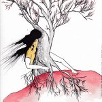 La mort des artistes (Les Fleurs du mal - C. Baudelaire) CXXIII, , 2015, encre, aquarelle