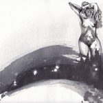 Sans titre (Corps étranger), 2015, encre sur papier coton, 22,8 cm x 25 cm)